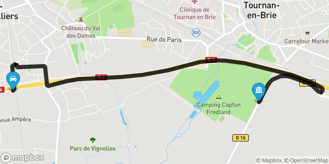 Itinéraire vers Tournan-en-Brie