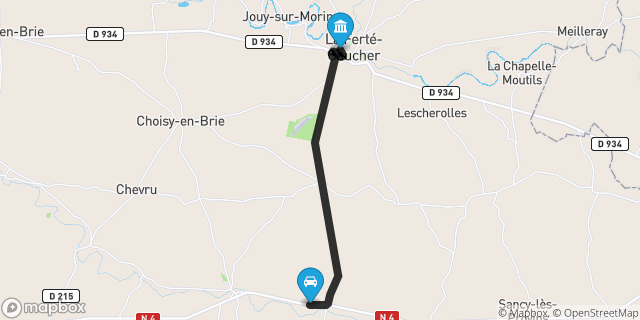 Itinéraire vers La Ferté-Gaucher
