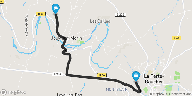 Itinéraire vers La Ferté-Gaucher