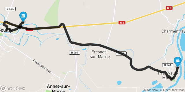 Itinéraire vers Claye-Souilly