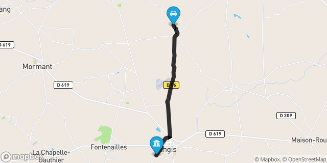 Itinéraire vers Nangis