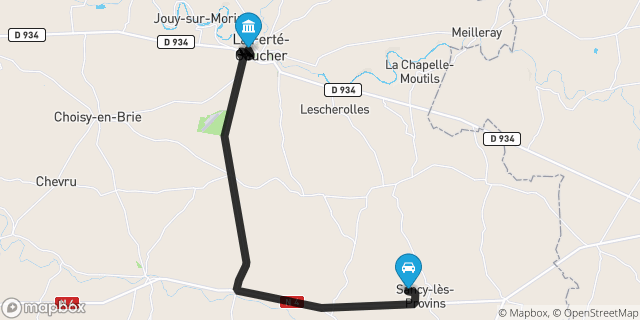 Itinéraire vers La Ferté-Gaucher