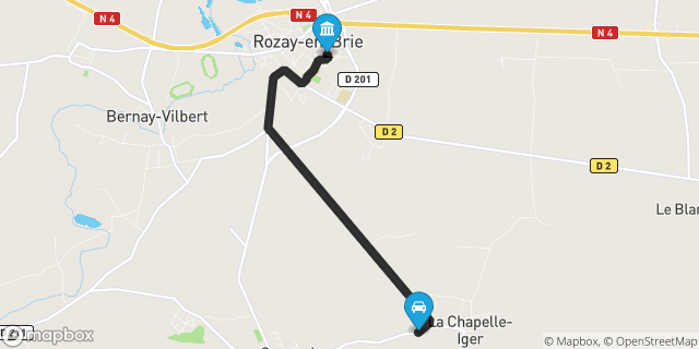 Itinéraire vers Rozay-en-Brie