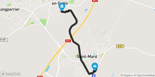 Itinéraire vers Dammartin-en-Goële