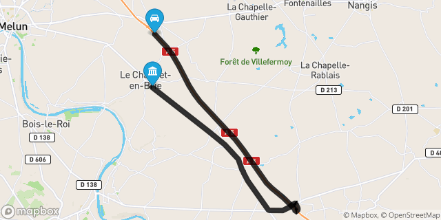 Itinéraire vers Le Châtelet-en-Brie