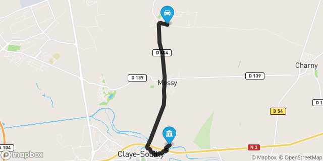 Itinéraire vers Claye-Souilly