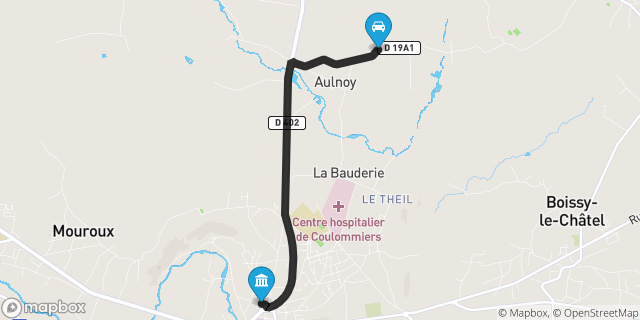 Itinéraire vers Coulommiers