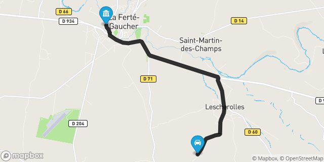 Itinéraire vers La Ferté-Gaucher