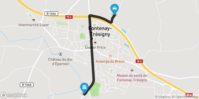 Itinéraire vers Fontenay-Trésigny