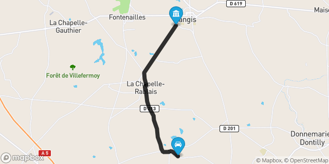 Itinéraire vers Nangis