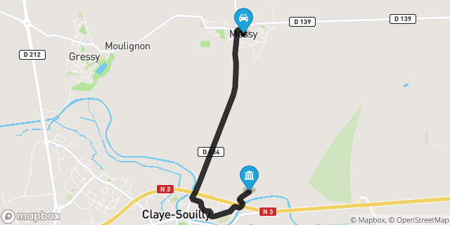 Itinéraire vers Claye-Souilly