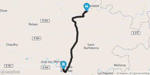 Itinéraire vers La Ferté-Gaucher