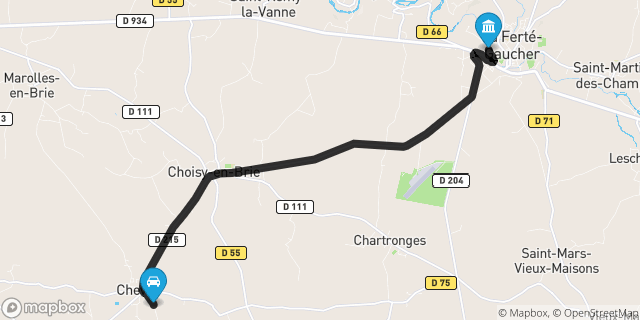 Itinéraire vers La Ferté-Gaucher