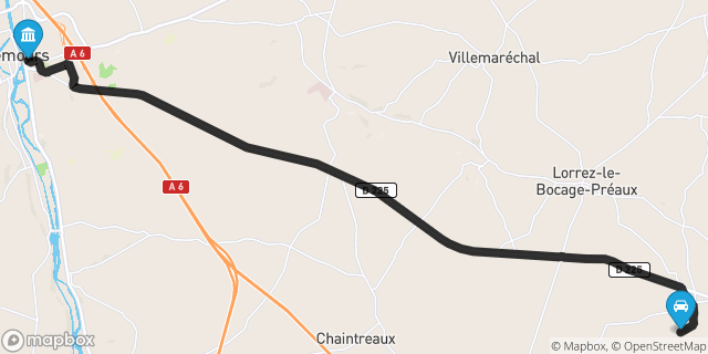 Itinéraire vers Nemours