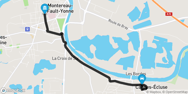 Itinéraire vers Montereau-Fault-Yonne