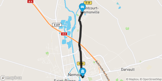 Itinéraire vers Nemours