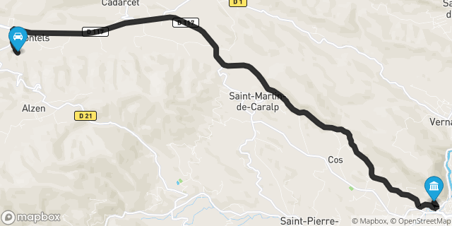 Itinéraire vers Foix