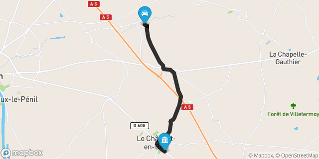 Itinéraire vers Le Châtelet-en-Brie