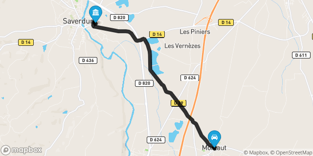Itinéraire vers Saverdun