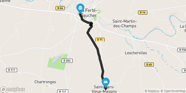 Itinéraire vers La Ferté-Gaucher