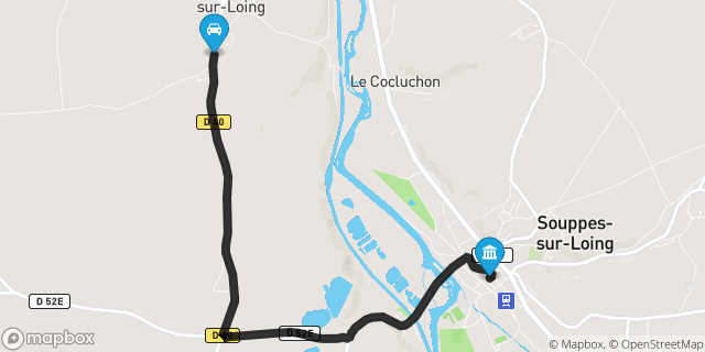 Itinéraire vers Souppes-sur-Loing