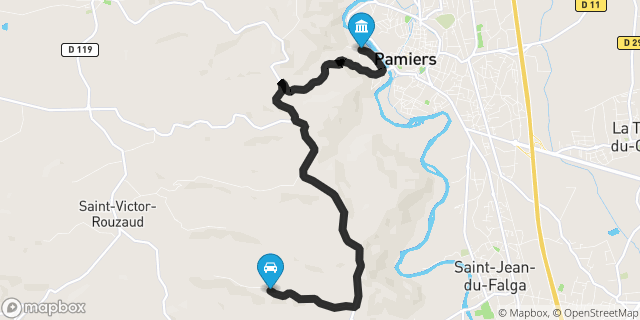 Itinéraire vers Pamiers