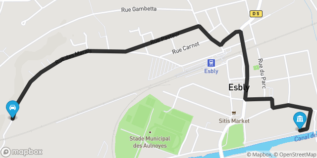 Itinéraire vers Esbly