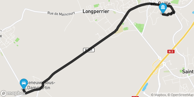 Itinéraire vers Dammartin-en-Goële