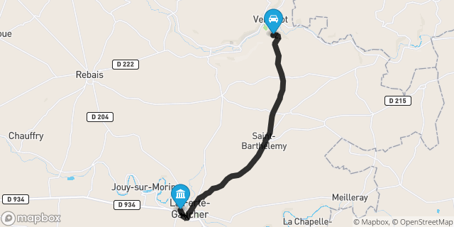 Itinéraire vers La Ferté-Gaucher