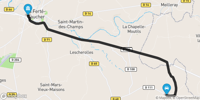 Itinéraire vers La Ferté-Gaucher