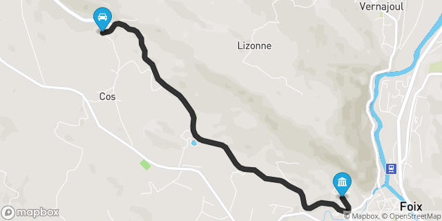 Itinéraire vers Foix