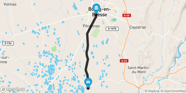 Itinéraire vers Bourg-en-Bresse