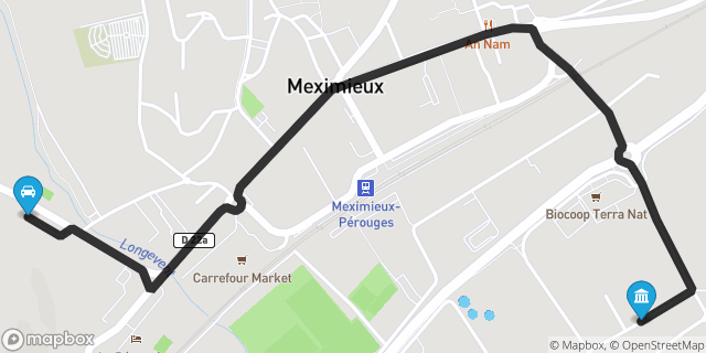 Itinéraire vers Meximieux