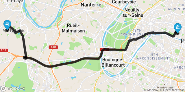 Itinéraire vers Paris