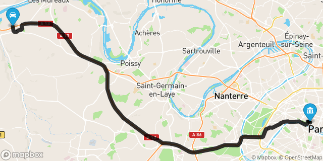Itinéraire vers Paris