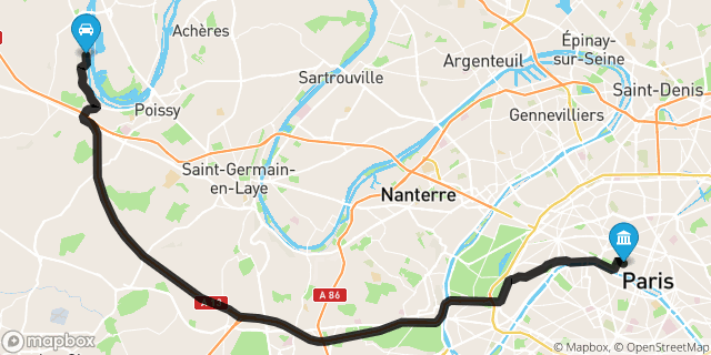 Itinéraire vers Paris