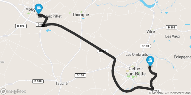 Itinéraire vers Celles-sur-Belle