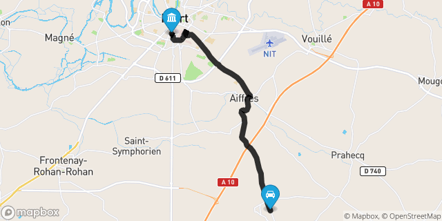 Itinéraire vers Niort