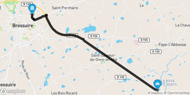 Itinéraire vers Bressuire