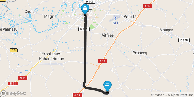 Itinéraire vers Niort