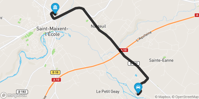 Itinéraire vers Saint-Maixent-l'École