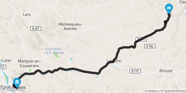 Itinéraire vers Saint-Girons