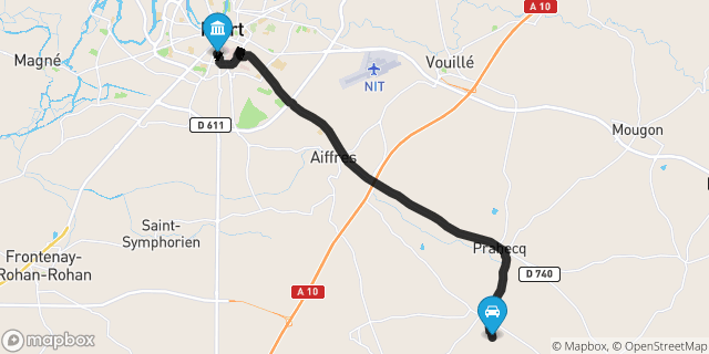 Itinéraire vers Niort