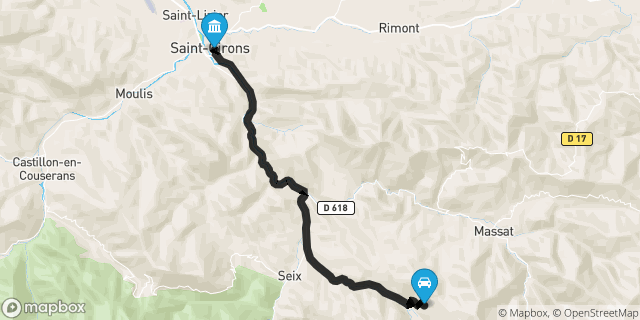 Itinéraire vers Saint-Girons