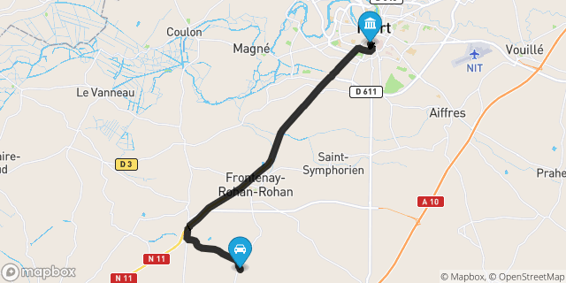Itinéraire vers Niort