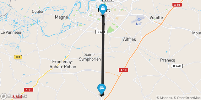 Itinéraire vers Niort