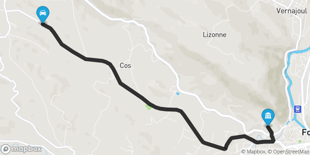 Itinéraire vers Foix