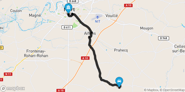Itinéraire vers Niort