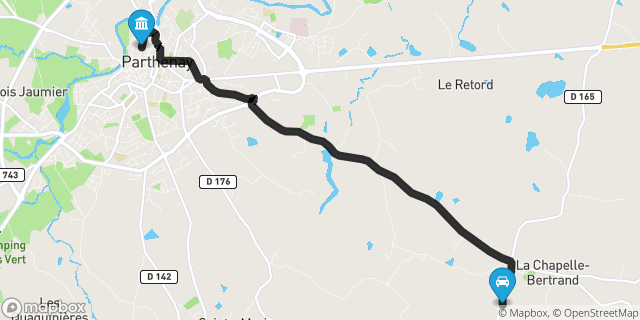 Itinéraire vers Parthenay