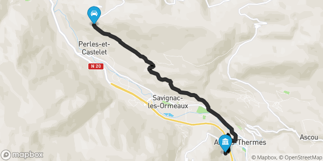 Itinéraire vers Ax-les-Thermes
